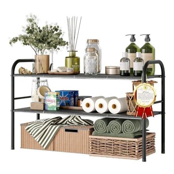 Under Sink Organizer and Storage 2 Tier Expandable Under Cabinet Organizer... - Picture 1 of 8